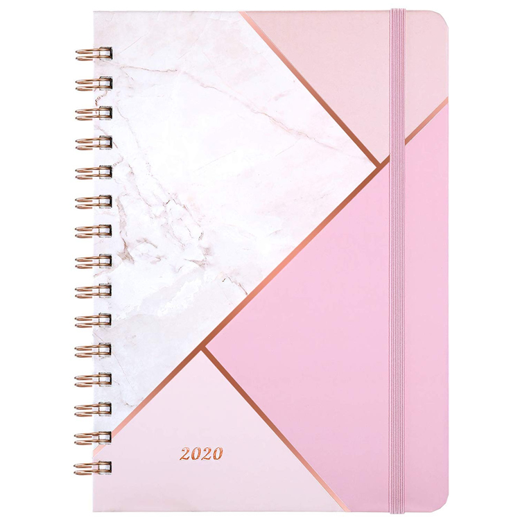 2020 Hardcover A5 Spiral Paper Notebook Book Diary