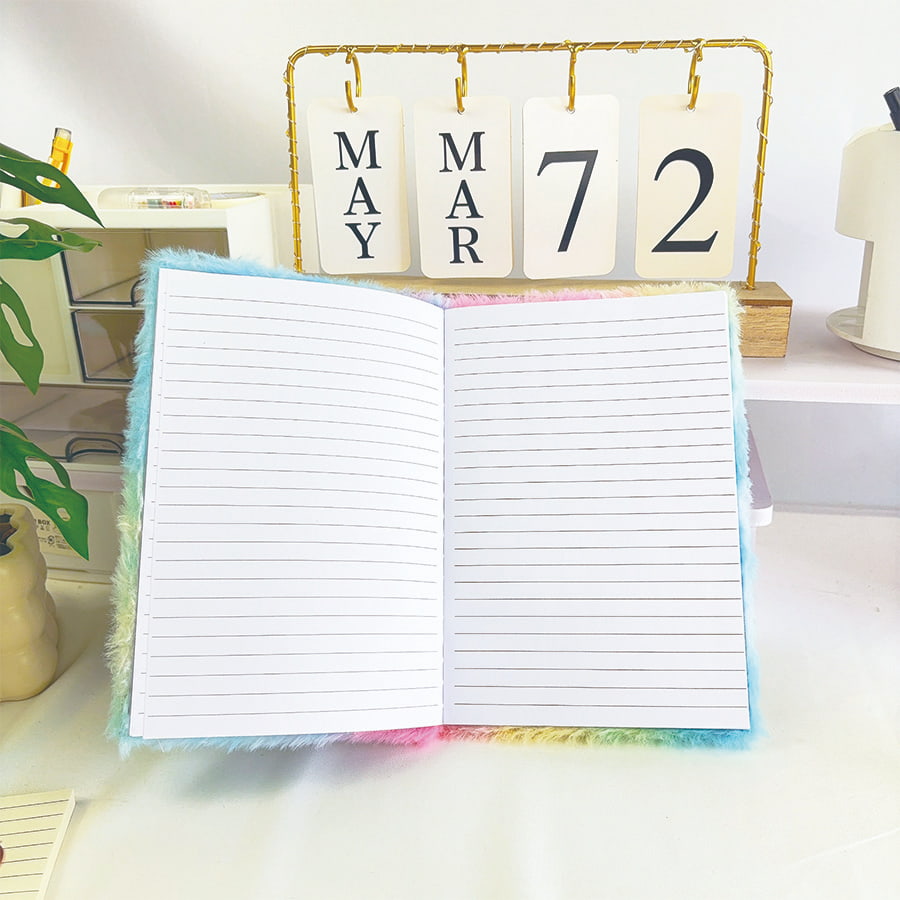 A5 Cute Cat Diary Plush Notebook